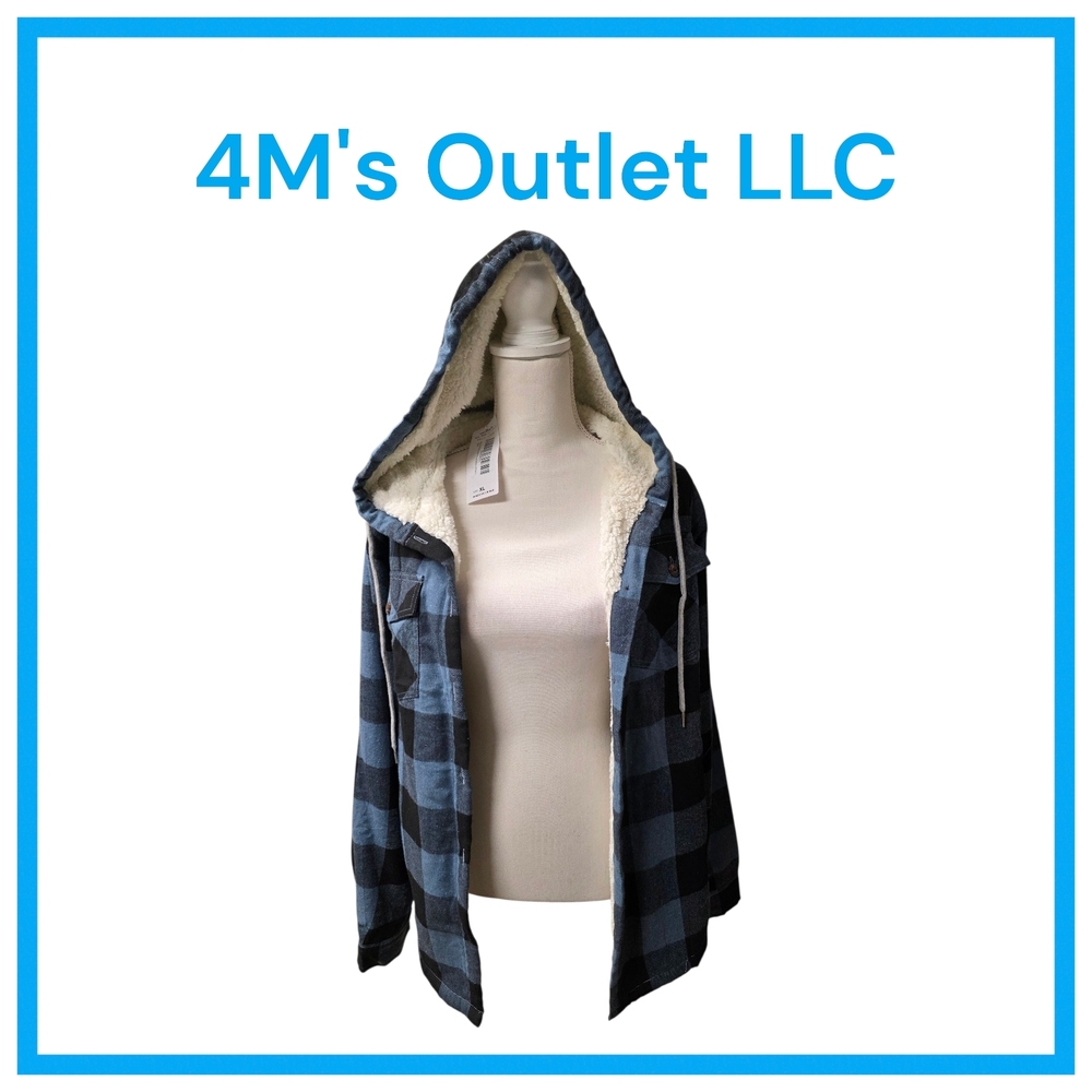 Blue Plaid Hooded Jacket